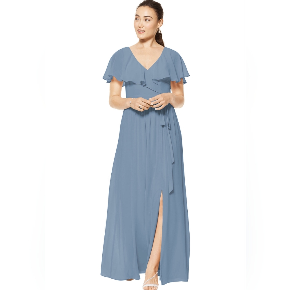 Levkoff slate blue gown NWT size 8